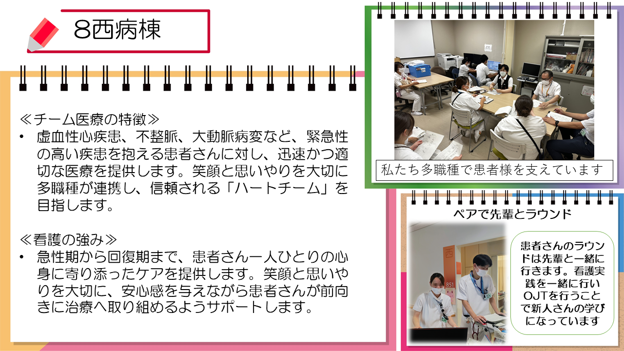 8西病棟の紹介