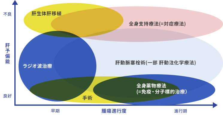 治療法の大まかな選択イメージ