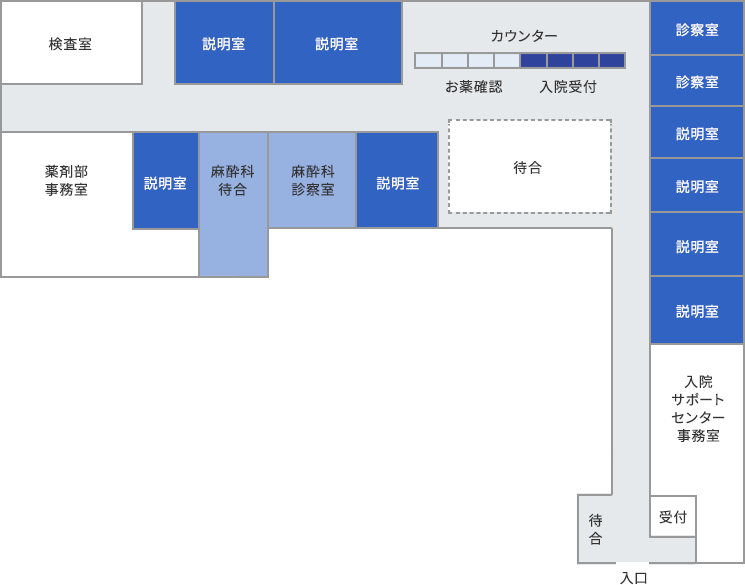 診療棟2階フロアガイド